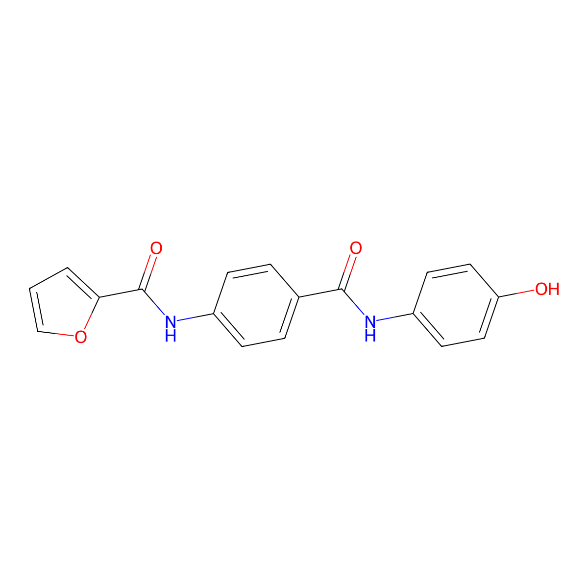 N-[4-[(4-hydroxyphenyl)carbamoyl]phenyl]furan-2-carboxamide molecular structure, CAS 667403-48-7