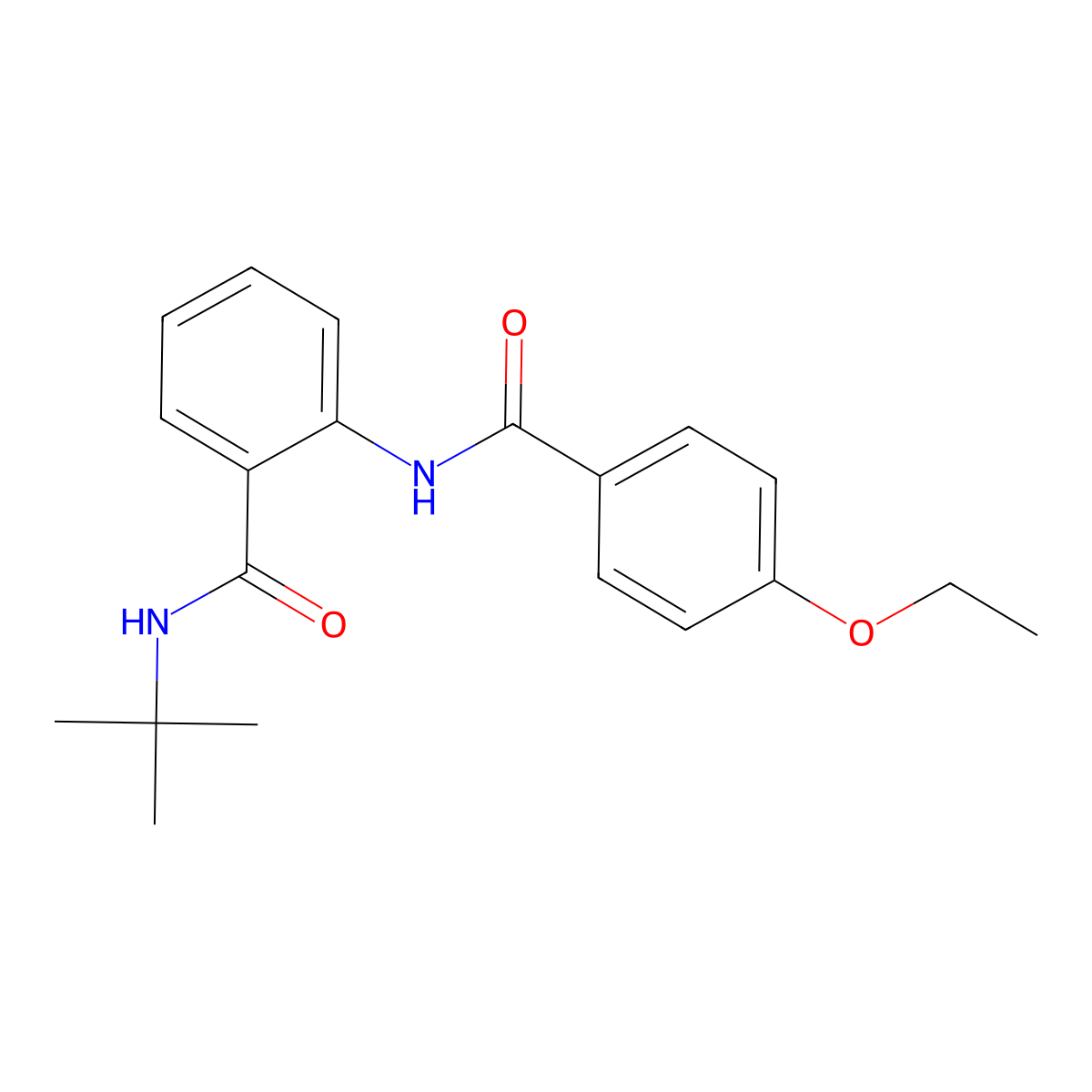 N-tert-butyl-2-[(4-ethoxybenzoyl)amino]benzamide molecular structure, CAS 667403-56-7