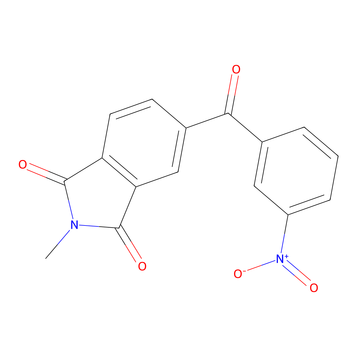 2-Methyl-5-(3-nitrobenzoyl)isoindole-1,3-dione molecular structure, CAS 667403-66-9