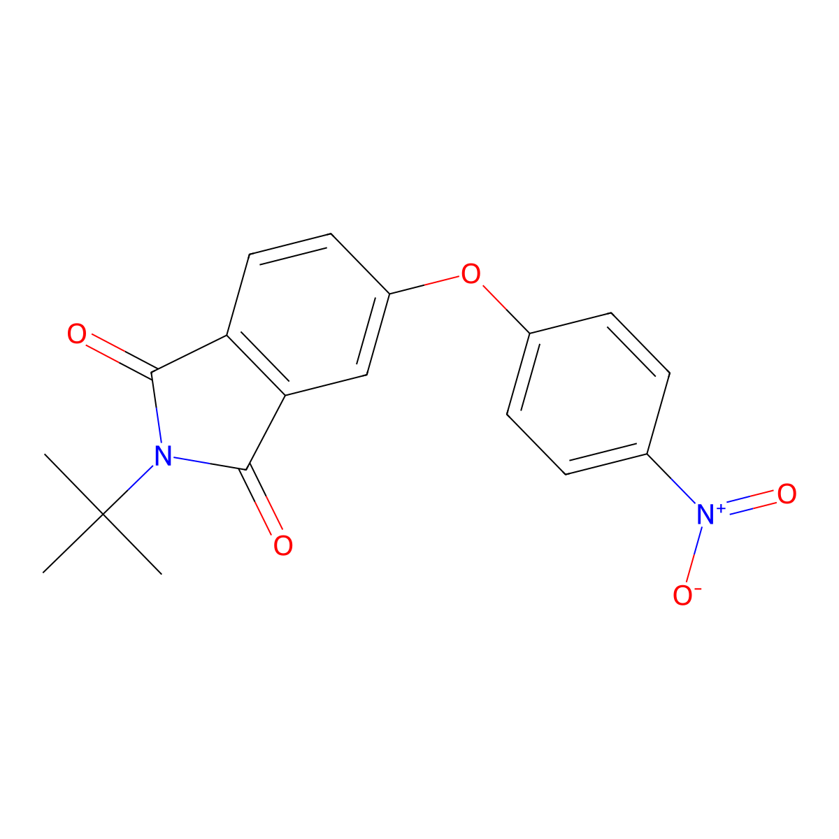 2-Tert-butyl-5-(4-nitrophenoxy)isoindole-1,3-dione molecular structure, CAS 667403-79-4