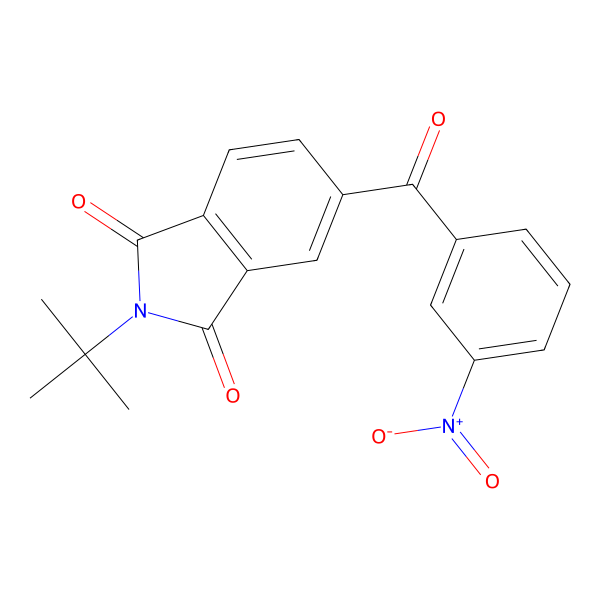 2-Tert-butyl-5-(3-nitrobenzoyl)isoindole-1,3-dione molecular structure, CAS 667403-80-7