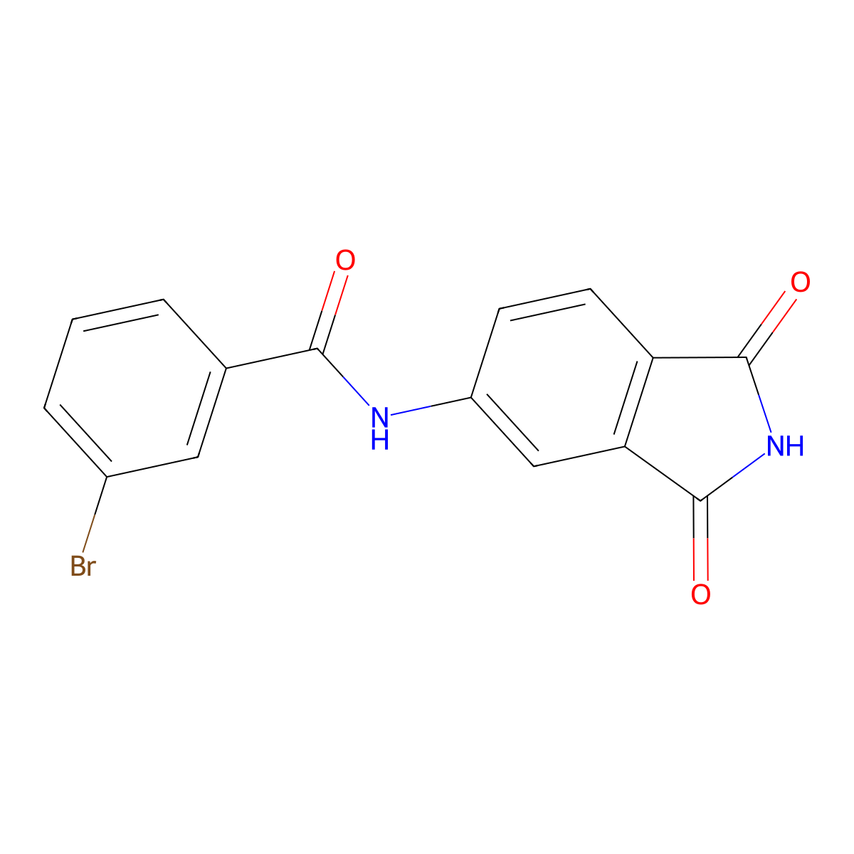 3-bromo-N-(1,3-dioxoisoindol-5-yl)benzamide molecular structure, CAS 667403-82-9