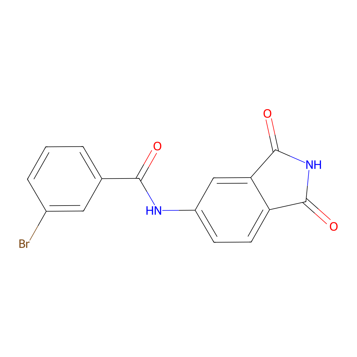 3-bromo-N-(1,3-dioxoisoindol-5-yl)benzamide molecular structure, CAS 667403-82-9