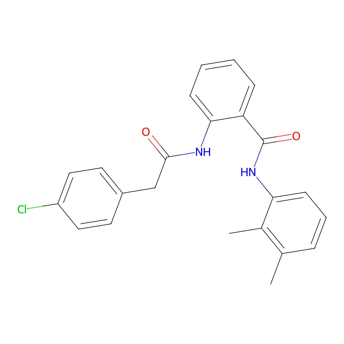 2-{[(4-chlorophenyl)acetyl]amino}-N-(2,3-dimethylphenyl)benzamide molecular structure, CAS 667403-84-1