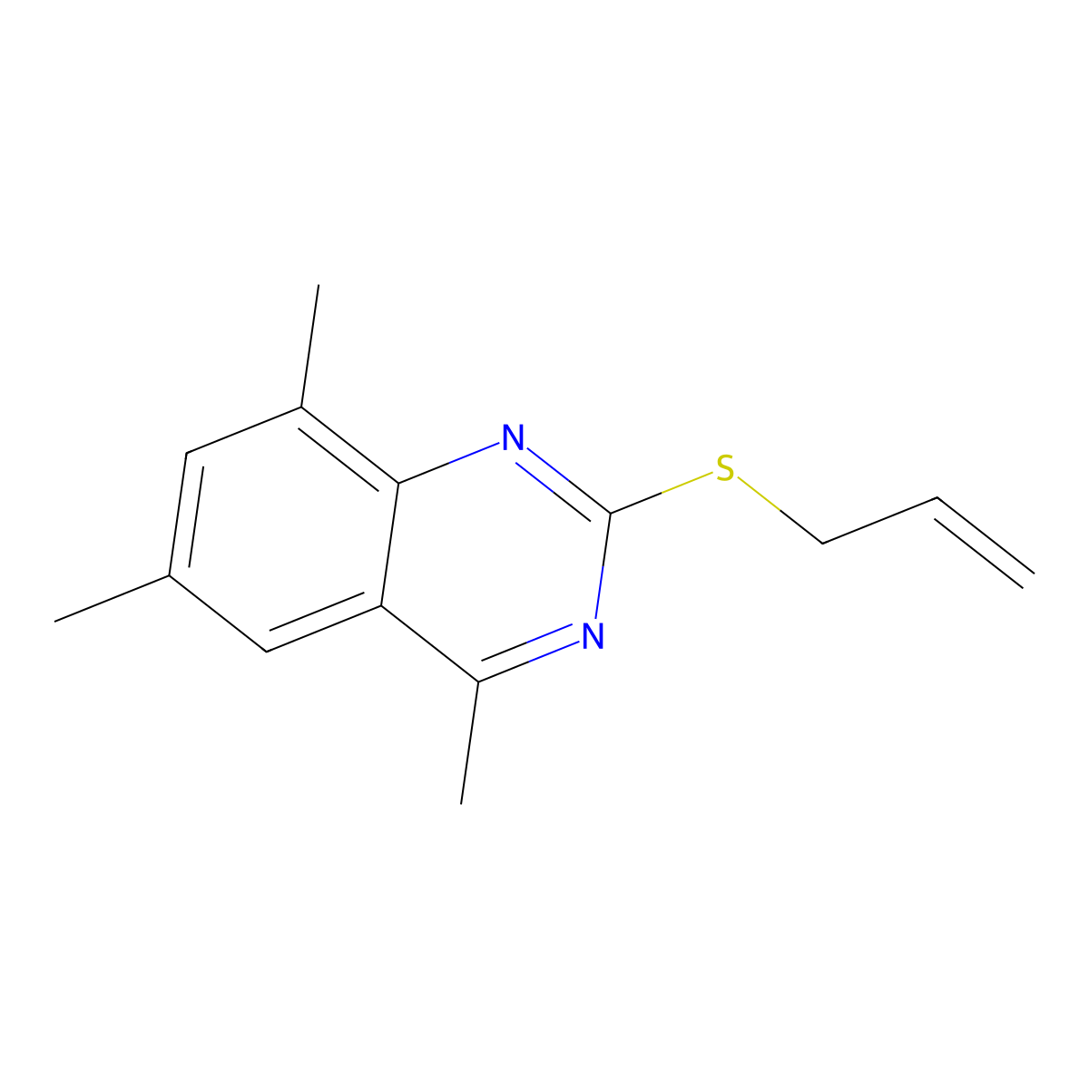2-(Allylthio)-4,6,8-trimethylquinazoline molecular structure, CAS 667404-19-5