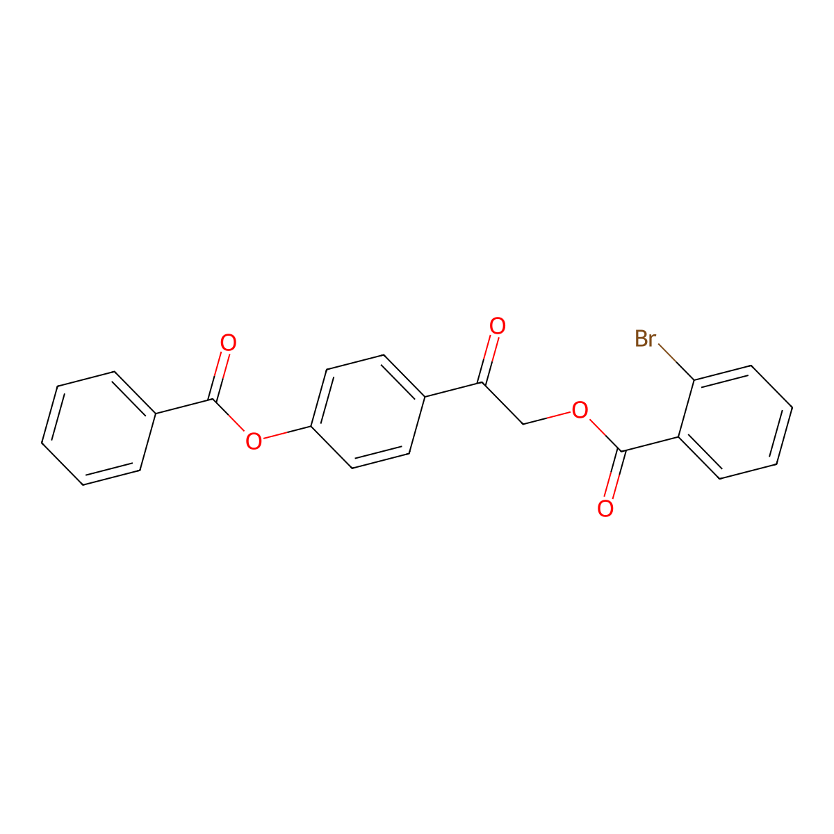 2-[4-(Benzoyloxy)phenyl]-2-oxoethyl 2-bromobenzoate molecular structure, CAS 667406-17-9