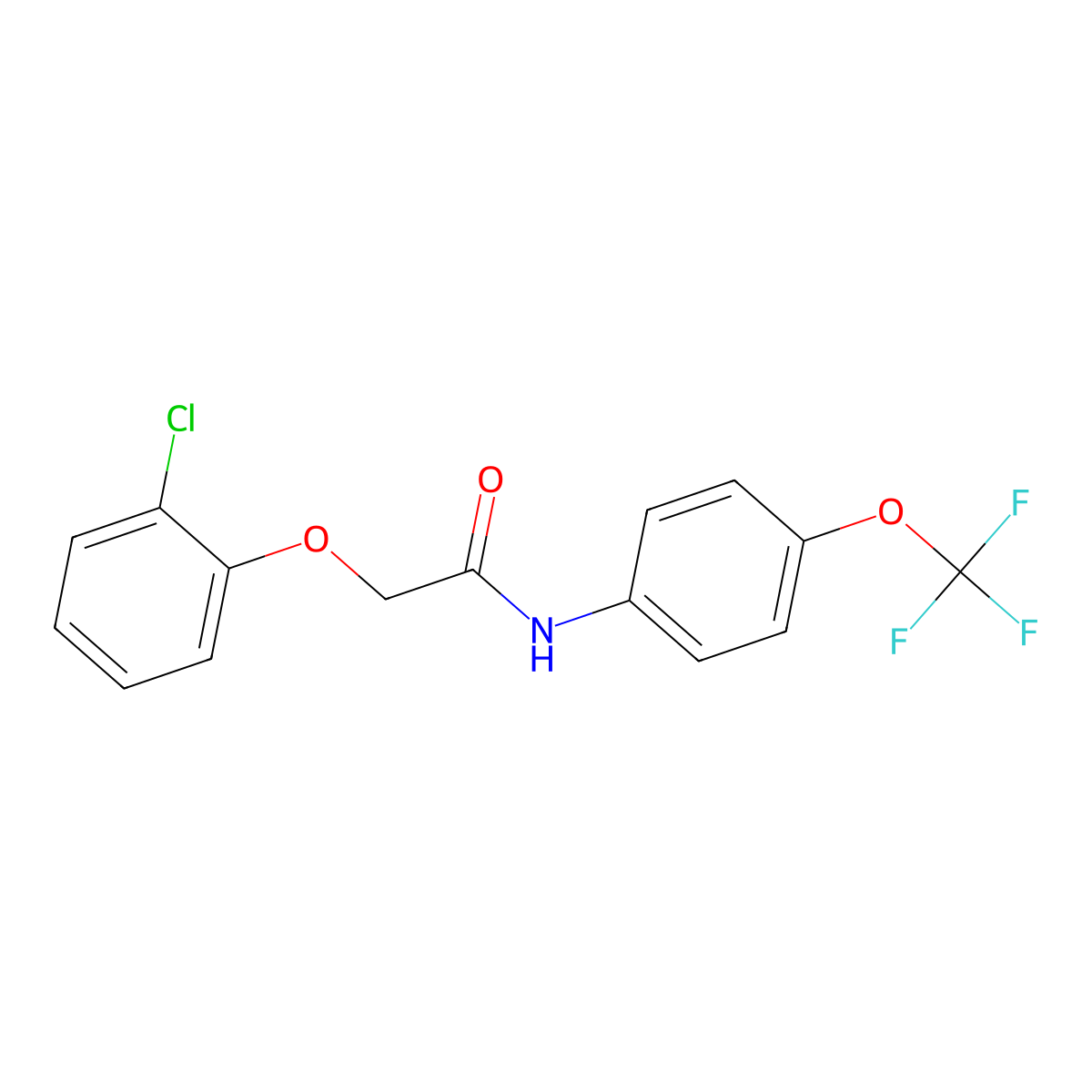 2-(2-chlorophenoxy)-N-[4-(trifluoromethoxy)phenyl]acetamide molecular structure, CAS 667407-20-7