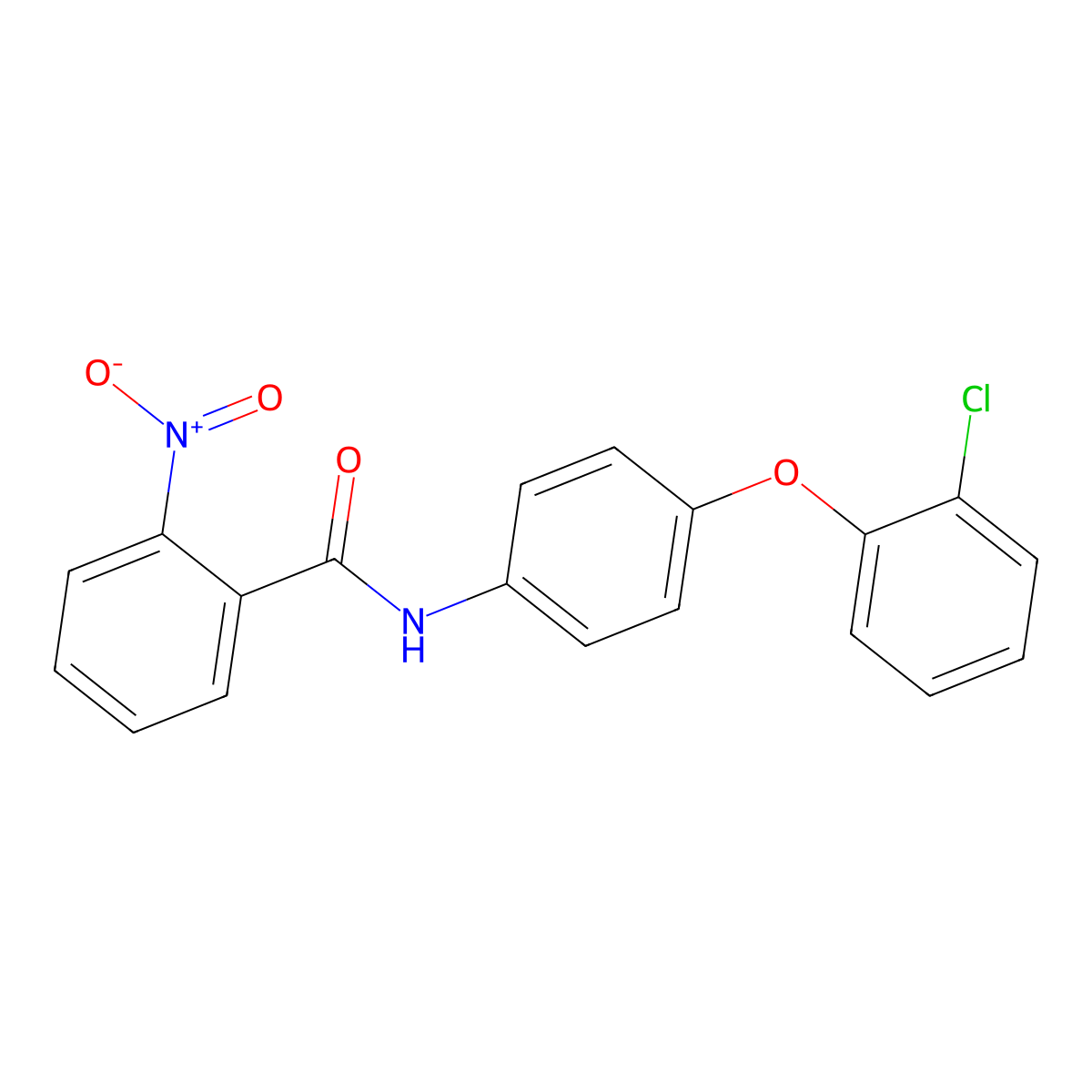 N-[4-(2-chlorophenoxy)phenyl]-2-nitrobenzamide molecular structure, CAS 667407-25-2