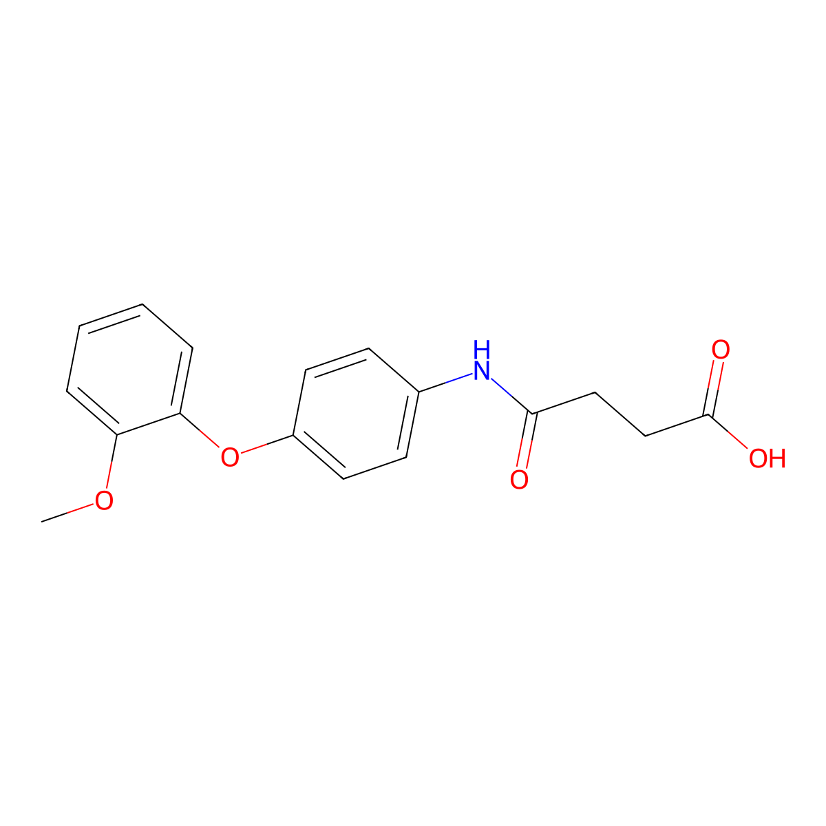 4-[4-(2-Methoxyphenoxy)anilino]-4-oxobutanoic acid molecular structure, CAS 667407-27-4