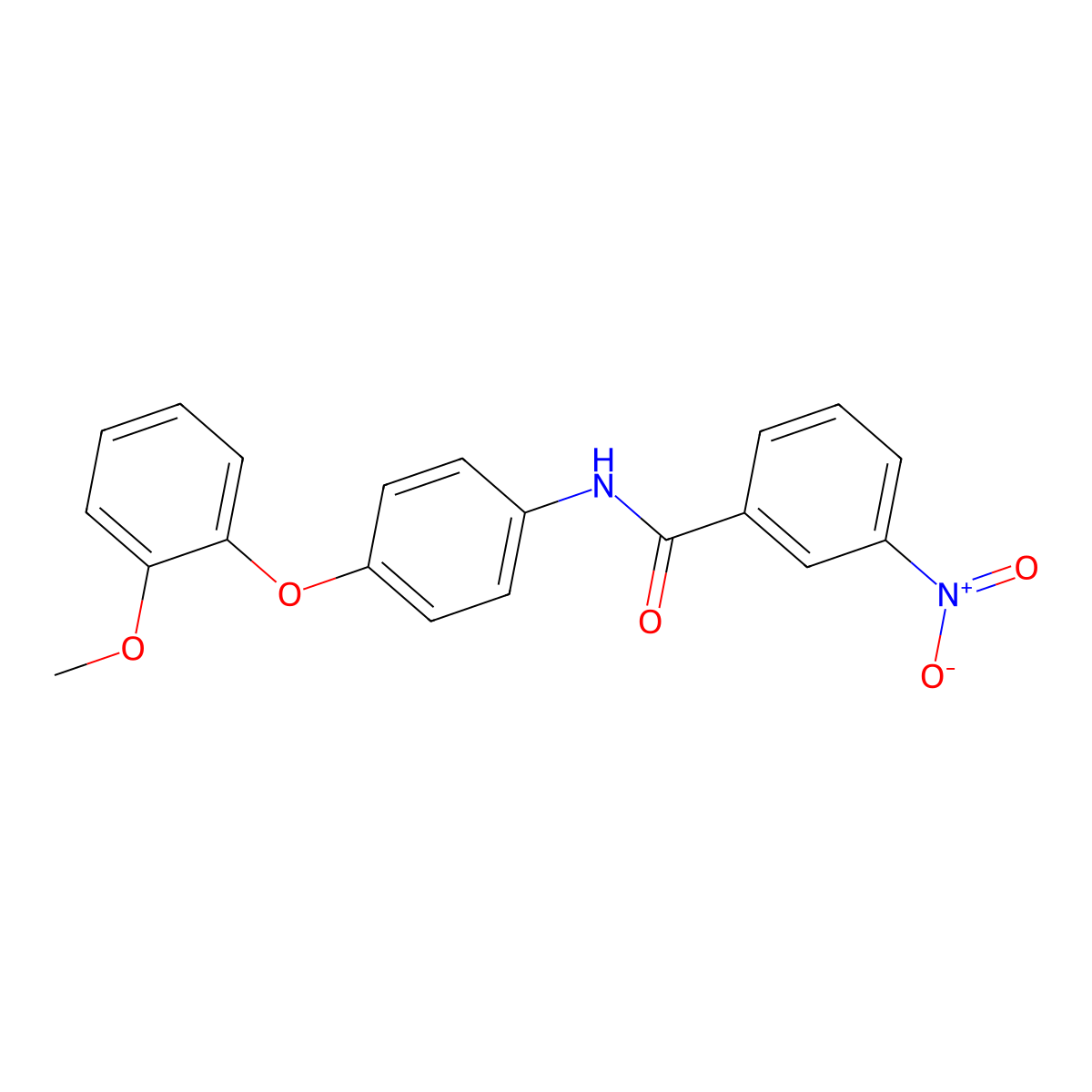 N-[4-(2-methoxyphenoxy)phenyl]-3-nitrobenzamide molecular structure, CAS 667407-31-0