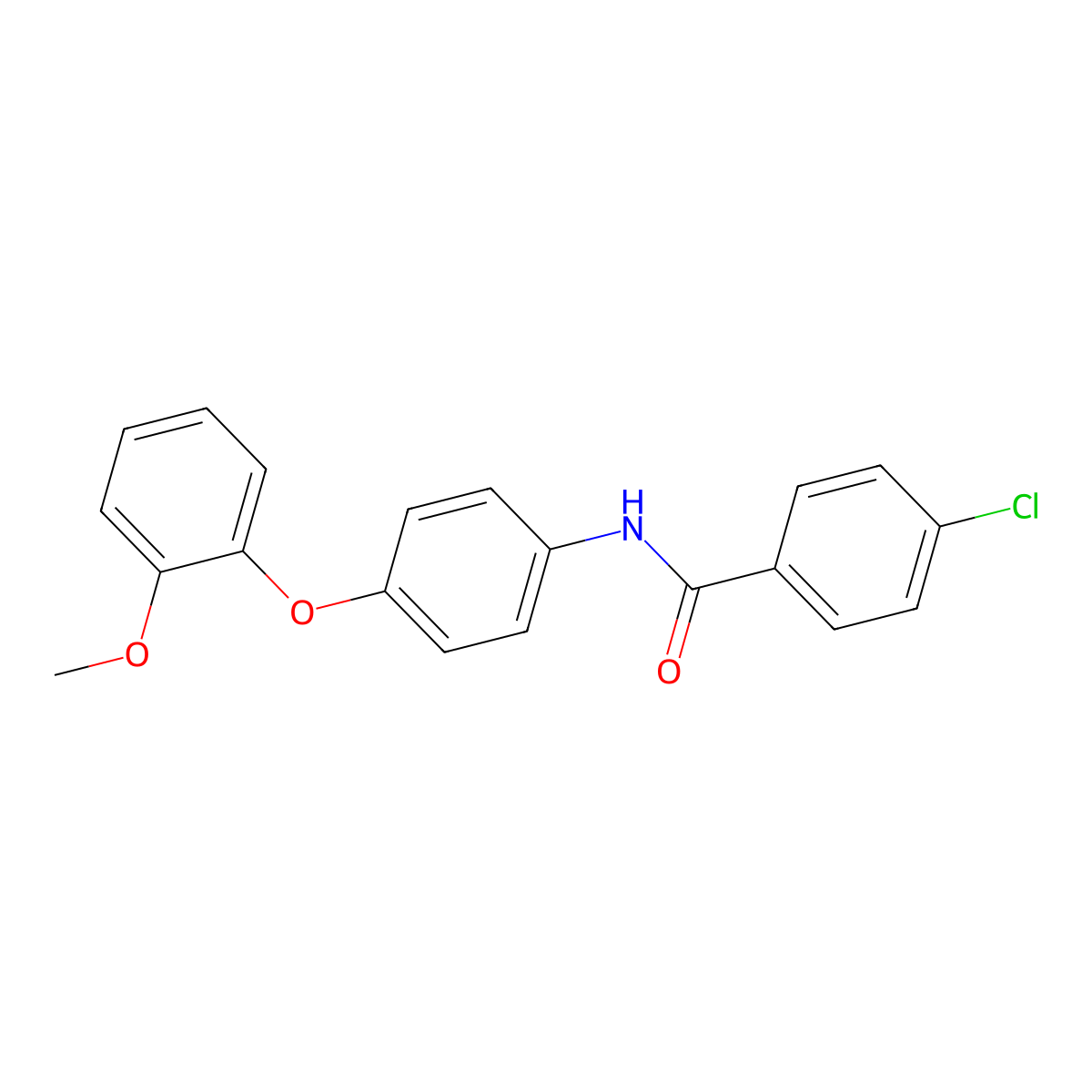 4-chloro-N-[4-(2-methoxyphenoxy)phenyl]benzamide molecular structure, CAS 667407-34-3