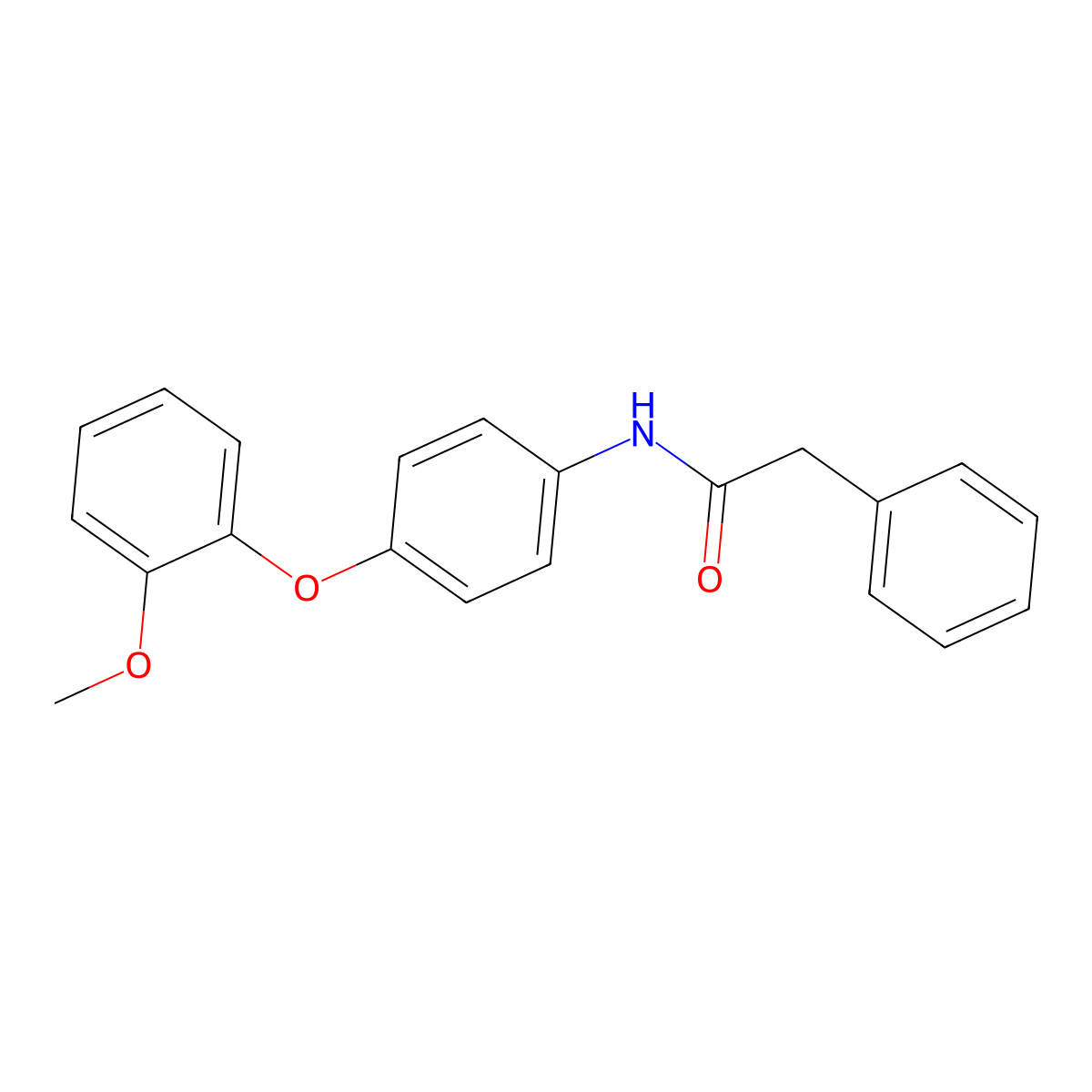 N-[4-(2-methoxyphenoxy)phenyl]-2-phenylacetamide molecular structure, CAS 667407-35-4