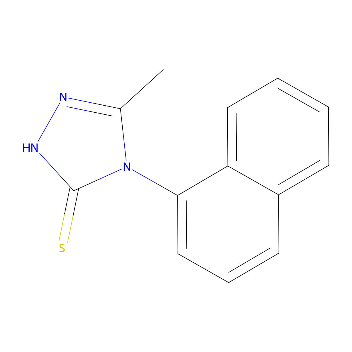 5-methyl-4-(naphthalen-1-yl)-4H-1,2,4-triazole-3-thiol molecular structure, CAS 667407-75-2