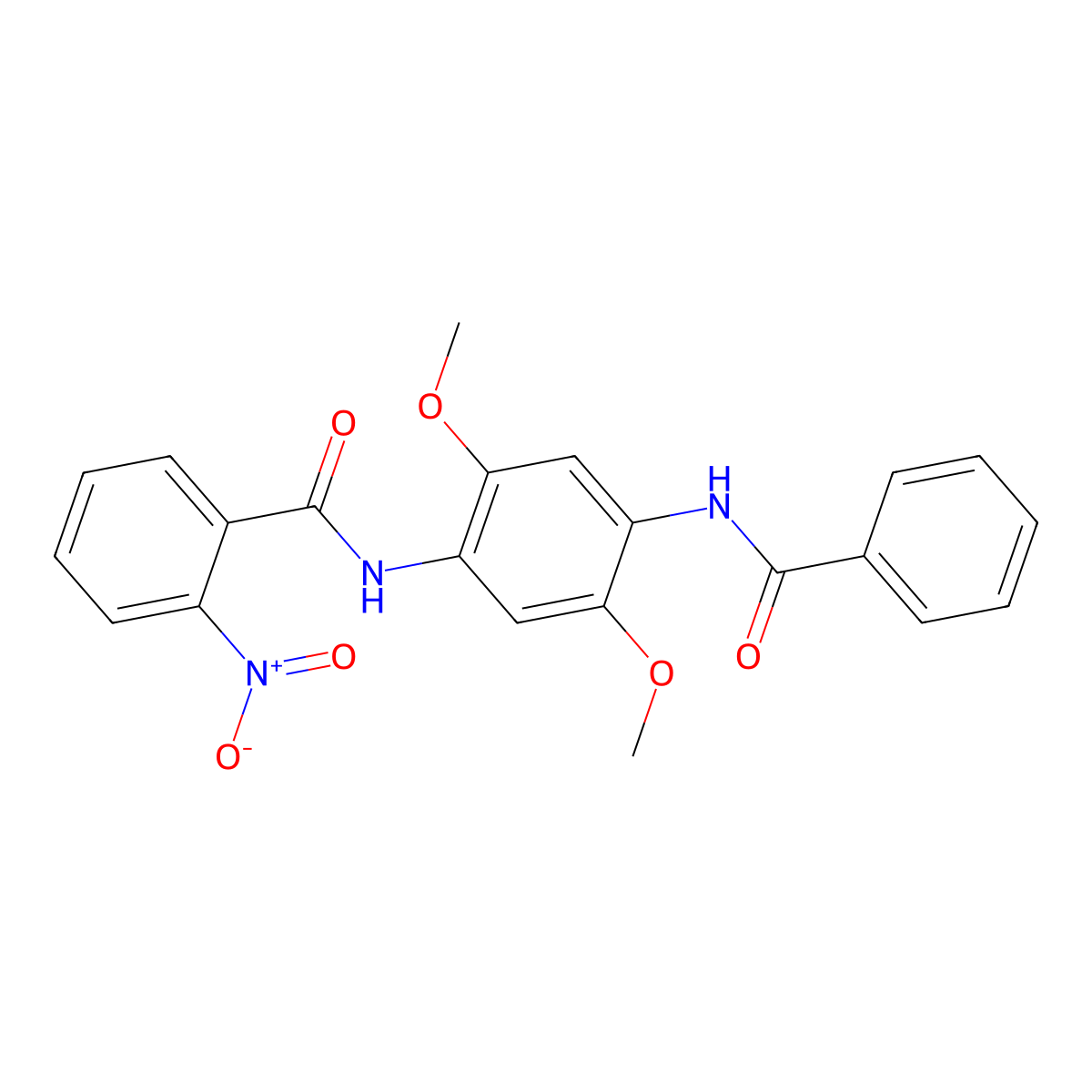 N-(4-benzamido-2,5-dimethoxyphenyl)-2-nitrobenzamide molecular structure, CAS 667407-99-0