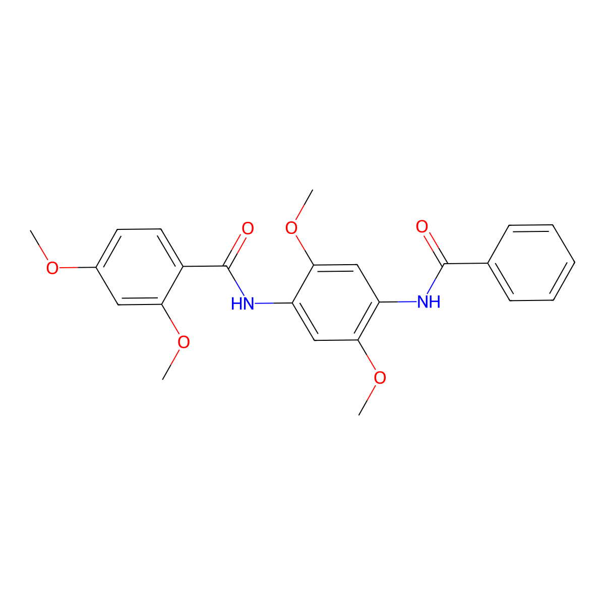 N-(4-benzamido-2,5-dimethoxyphenyl)-2,4-dimethoxybenzamide molecular structure, CAS 667408-17-5