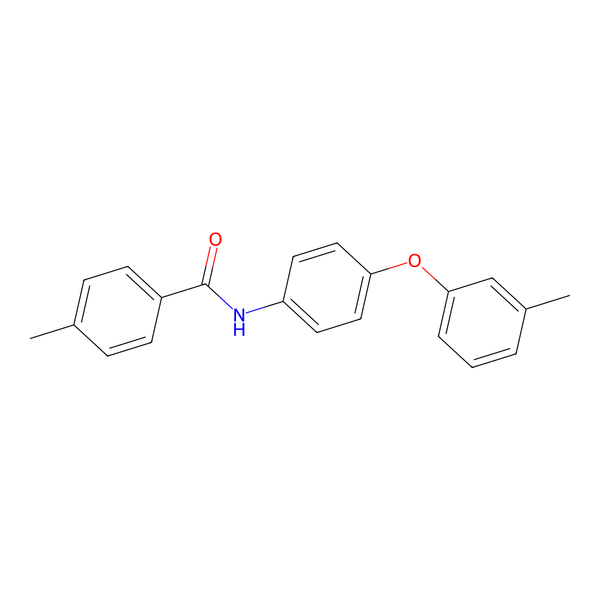 4-methyl-N-[4-(3-methylphenoxy)phenyl]benzamide molecular structure, CAS 667408-38-0