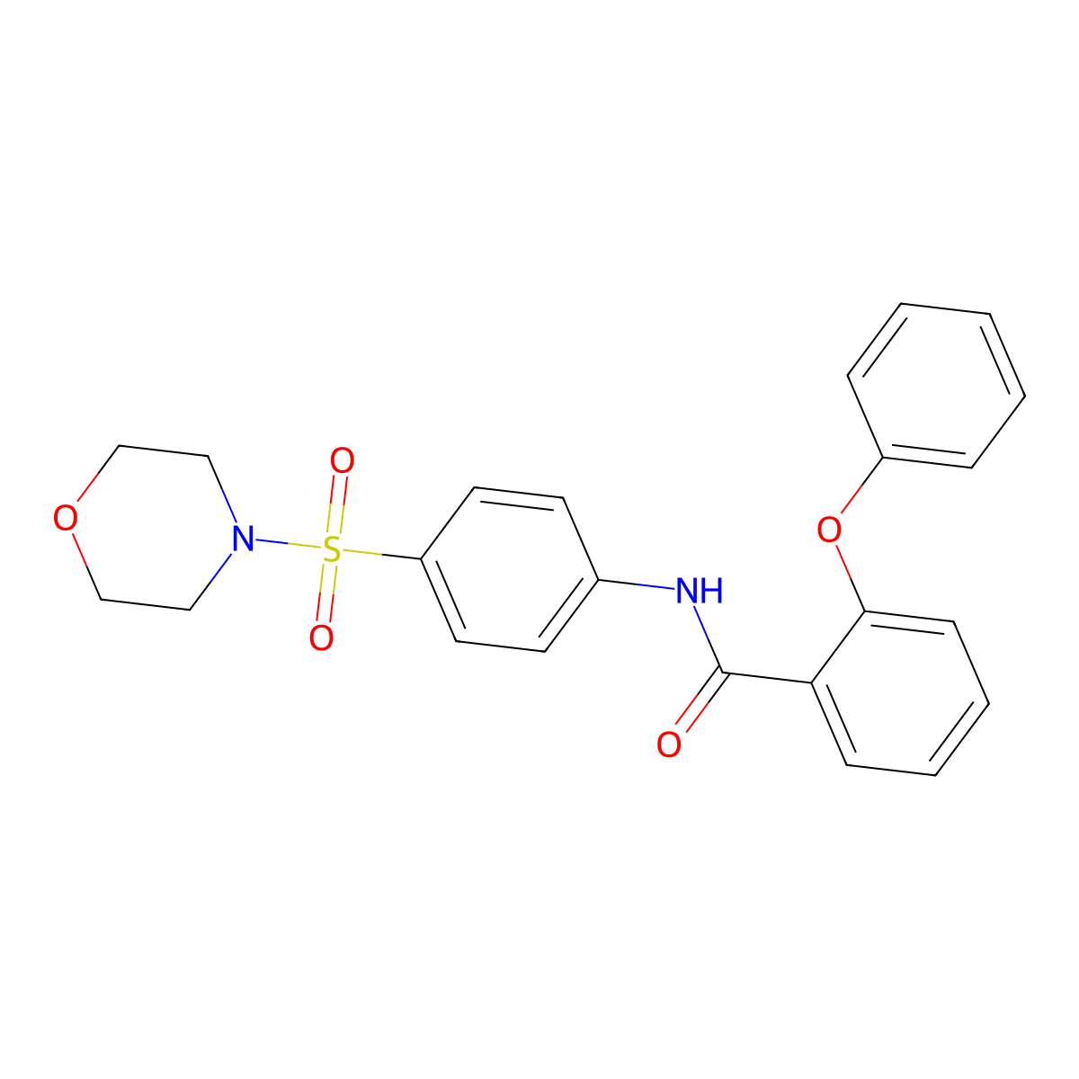 N-(4-morpholin-4-ylsulfonylphenyl)-2-phenoxybenzamide molecular structure, CAS 667408-47-1