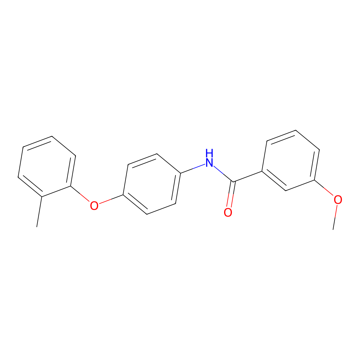3-methoxy-N-[4-(2-methylphenoxy)phenyl]benzamide molecular structure, CAS 667408-48-2