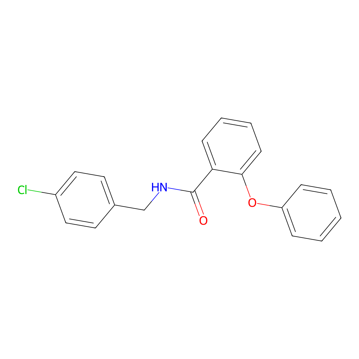 N-[(4-chlorophenyl)methyl]-2-phenoxybenzamide molecular structure, CAS 667408-49-3