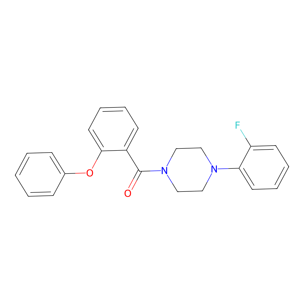 1-(2-Fluorophenyl)-4-(2-phenoxybenzoyl)piperazine molecular structure, CAS 667408-51-7