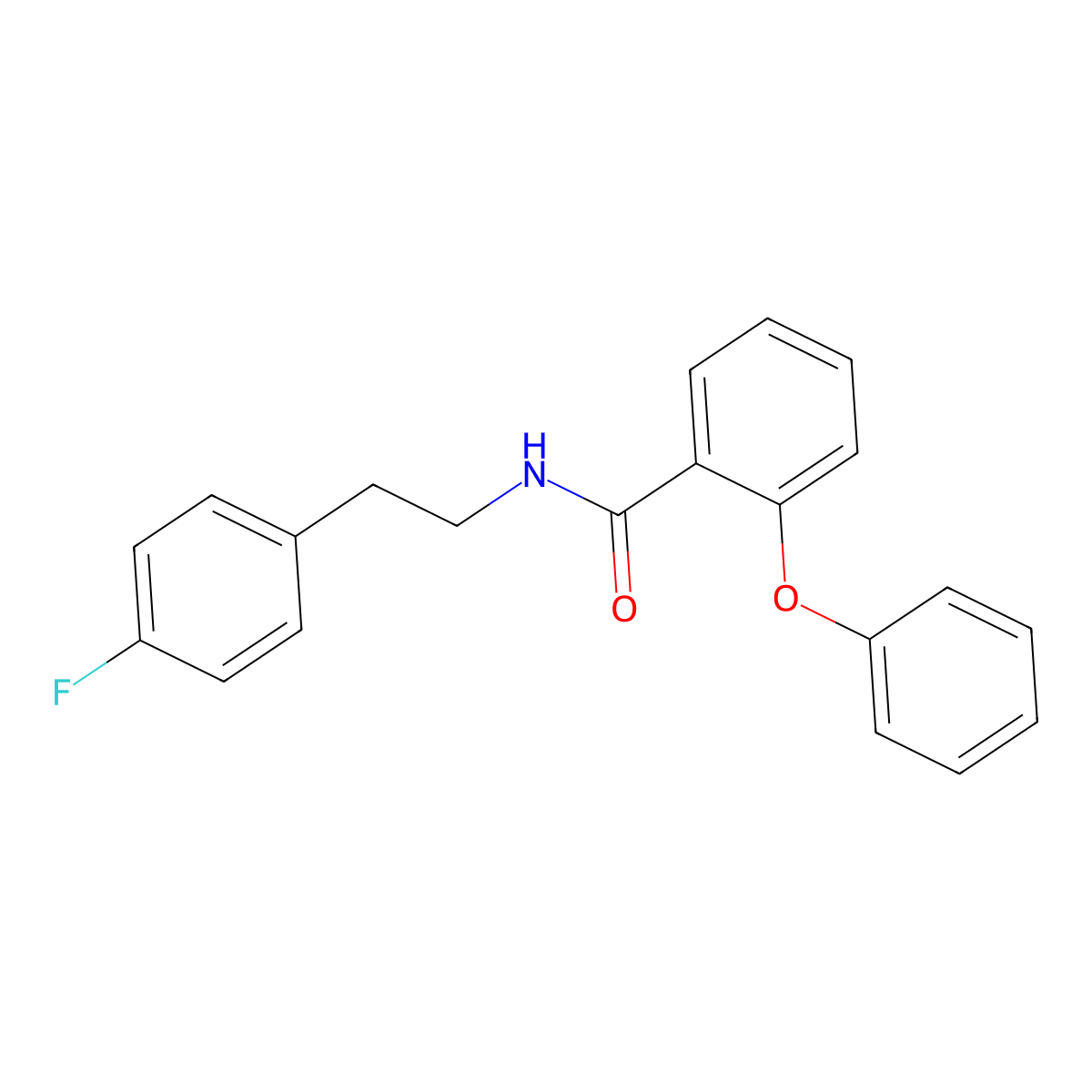 N-[2-(4-fluorophenyl)ethyl]-2-phenoxybenzamide molecular structure, CAS 667408-53-9