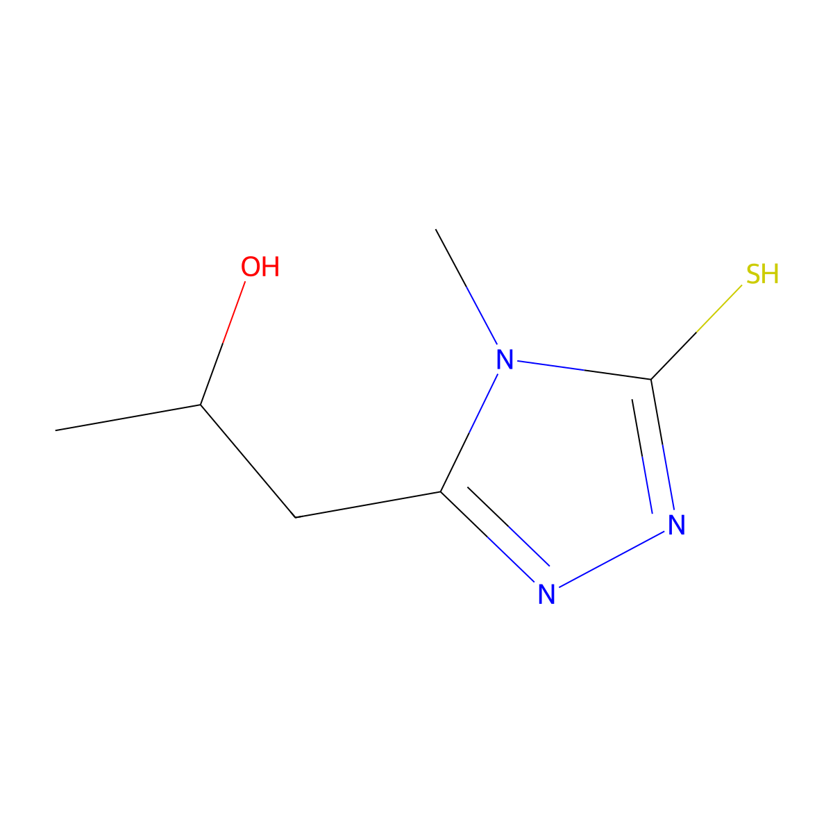 1-(5-mercapto-4-methyl-4H-1,2,4-triazol-3-yl)propan-2-ol molecular structure, CAS 667408-61-9