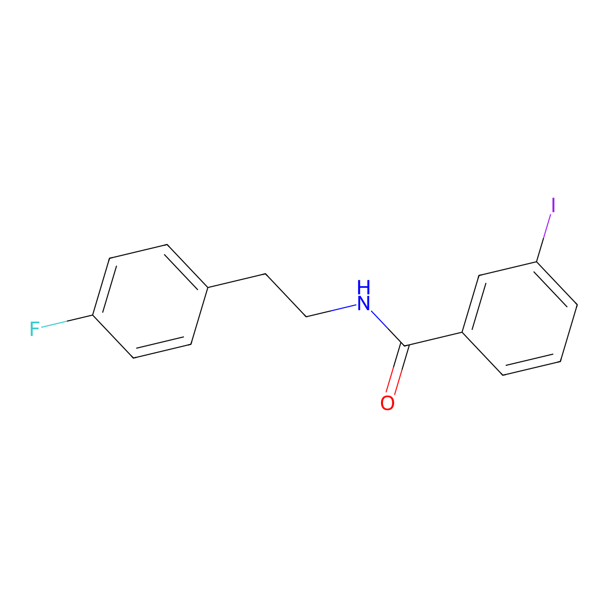 N-[2-(4-fluorophenyl)ethyl]-3-iodobenzamide molecular structure, CAS 667408-62-0