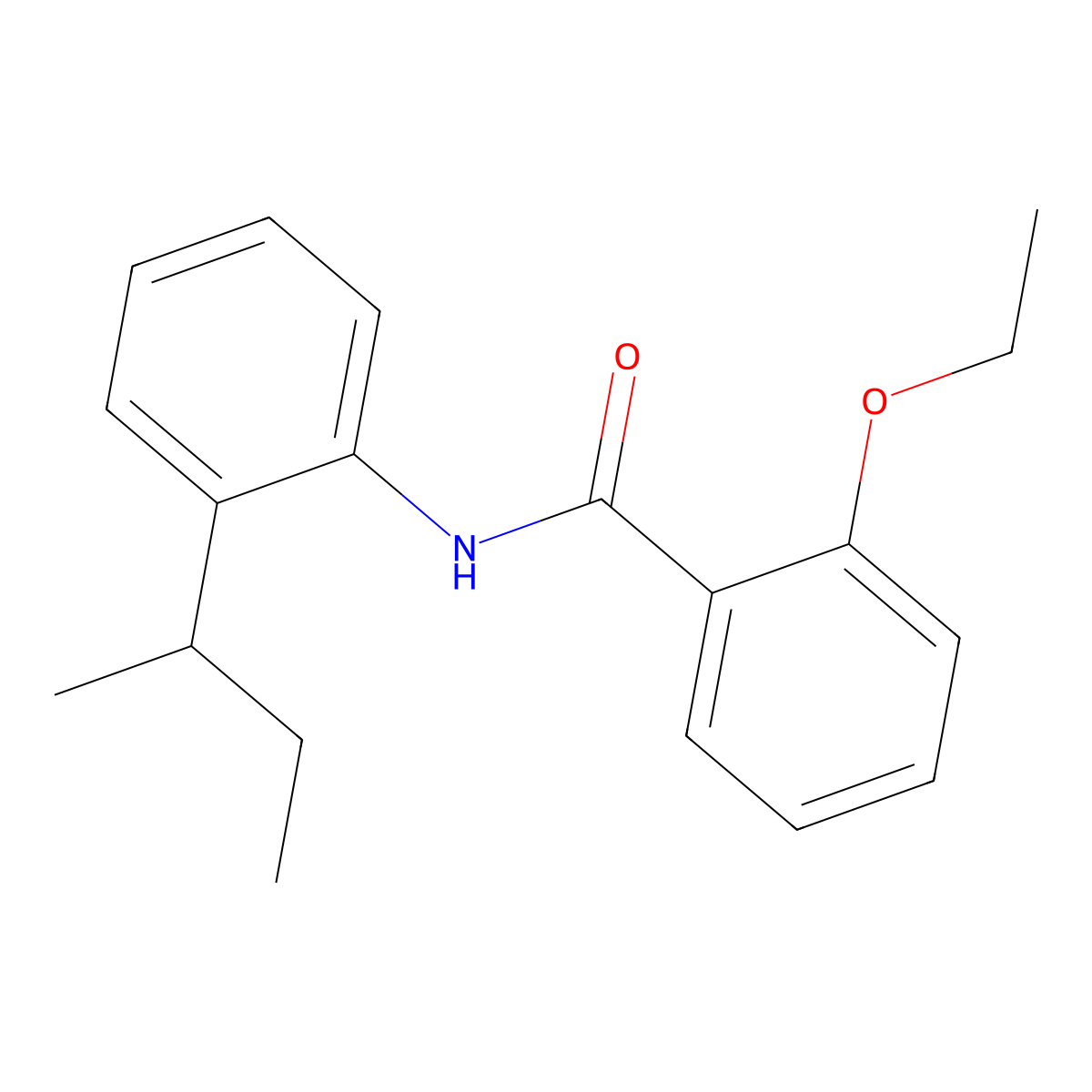 N-(2-butan-2-ylphenyl)-2-ethoxybenzamide molecular structure, CAS 667408-64-2