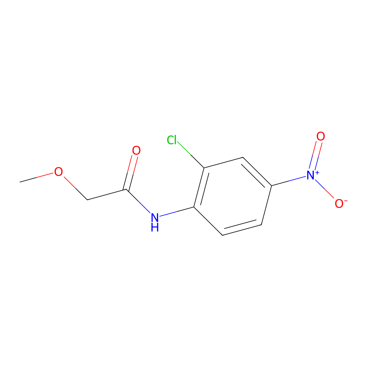 N-(2-chloro-4-nitrophenyl)-2-methoxyacetamide molecular structure, CAS 667408-77-7
