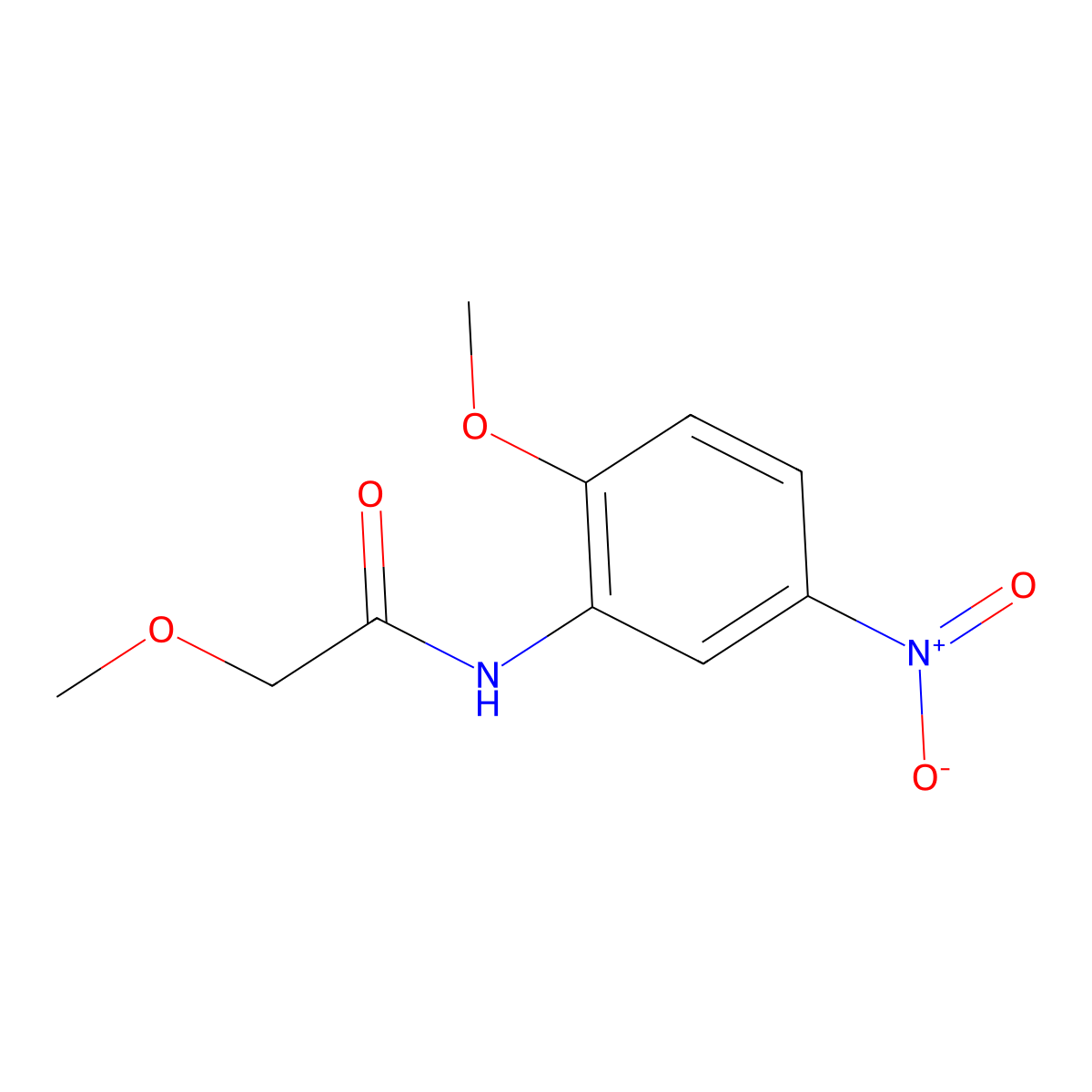2-methoxy-N-(2-methoxy-5-nitrophenyl)acetamide molecular structure, CAS 667408-79-9
