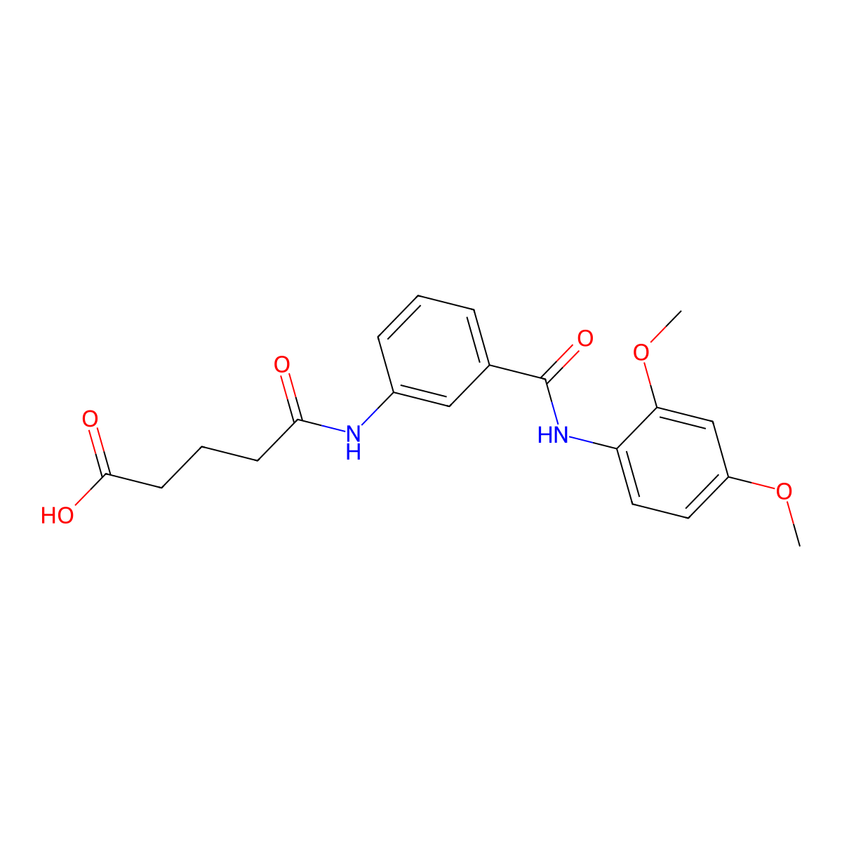 5-((3-((2,4-Dimethoxyphenyl)carbamoyl)phenyl)amino)-5-oxopentanoic acid molecular structure, CAS 667408-87-9