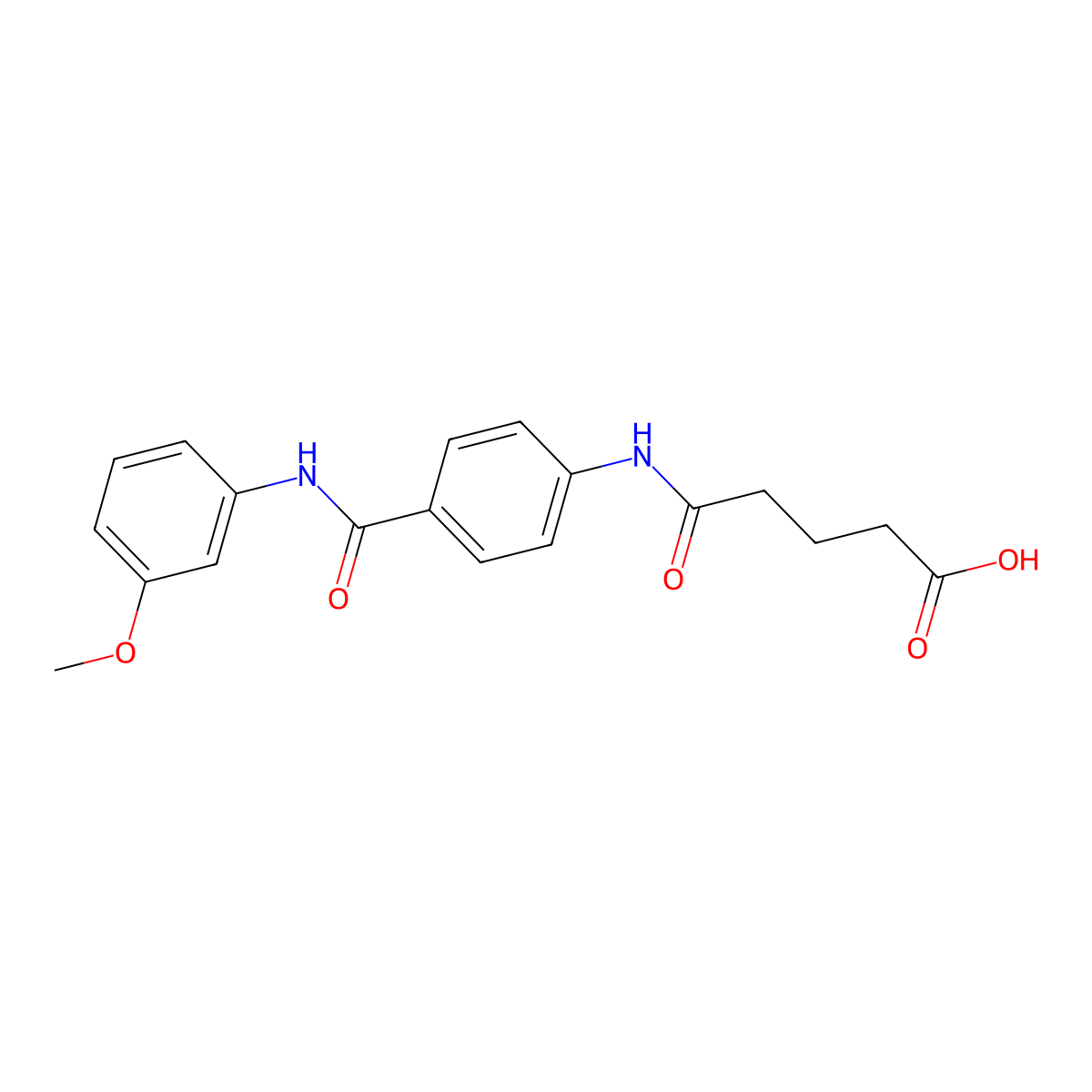 5-((4-((3-Methoxyphenyl)carbamoyl)phenyl)amino)-5-oxopentanoic acid molecular structure, CAS 667408-89-1