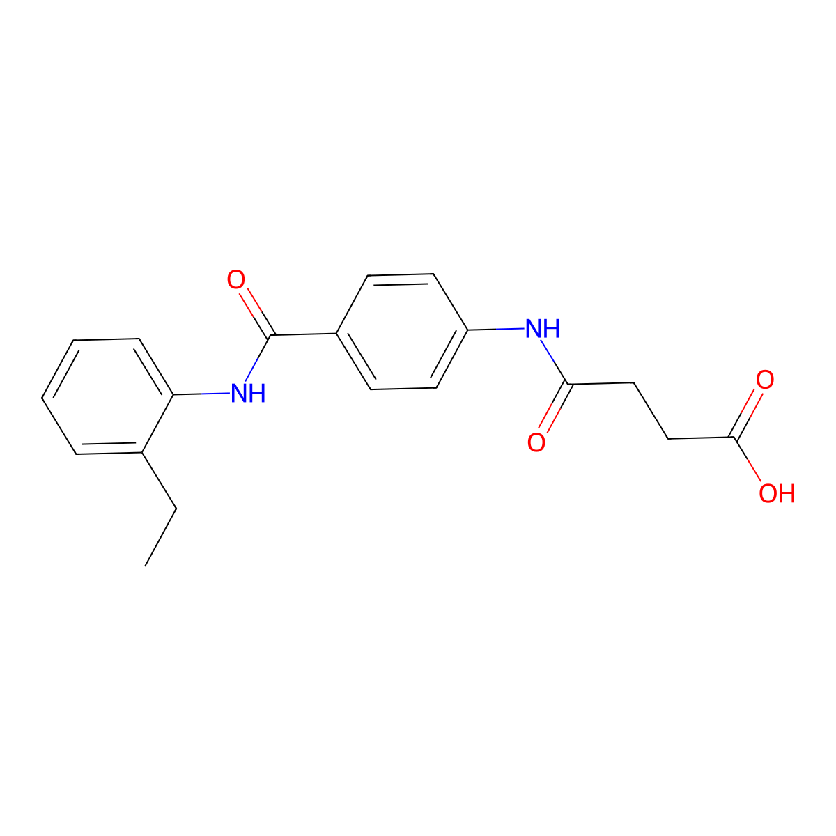 4-{4-[(2-Ethylanilino)carbonyl]anilino}-4-oxobutanoic acid molecular structure, CAS 667408-94-8