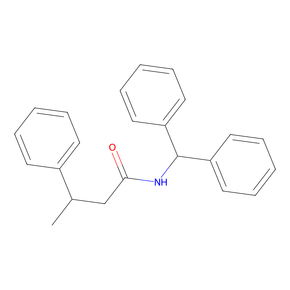 N-(diphenylmethyl)-3-phenylbutanamide molecular structure, CAS 667408-95-9