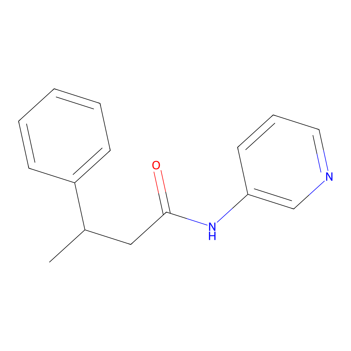 3-phenyl-N-(pyridin-3-yl)butanamide molecular structure, CAS 667409-01-0