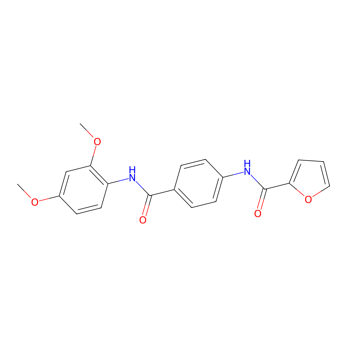 N-{4-[(2,4-dimethoxyanilino)carbonyl]phenyl}-2-furamide molecular structure, CAS 667409-04-3