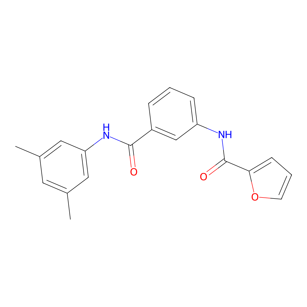 N-{3-[(3,5-dimethylanilino)carbonyl]phenyl}-2-furamide molecular structure, CAS 667409-06-5