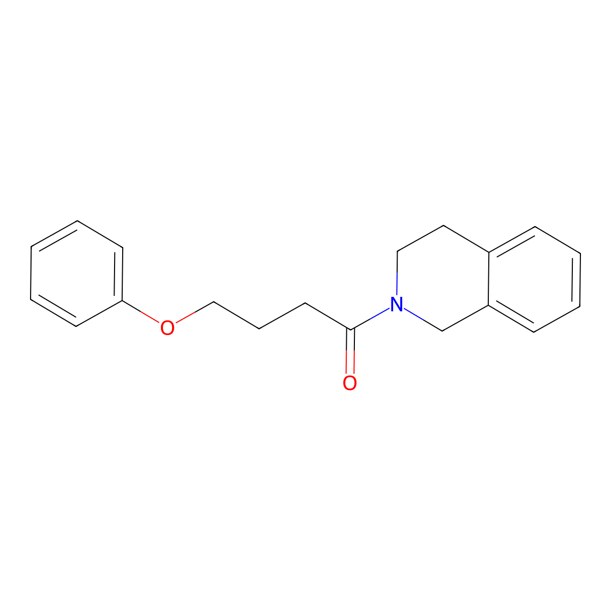 1-(3,4-dihydro-1H-isoquinolin-2-yl)-4-phenoxybutan-1-one molecular structure, CAS 667409-13-4