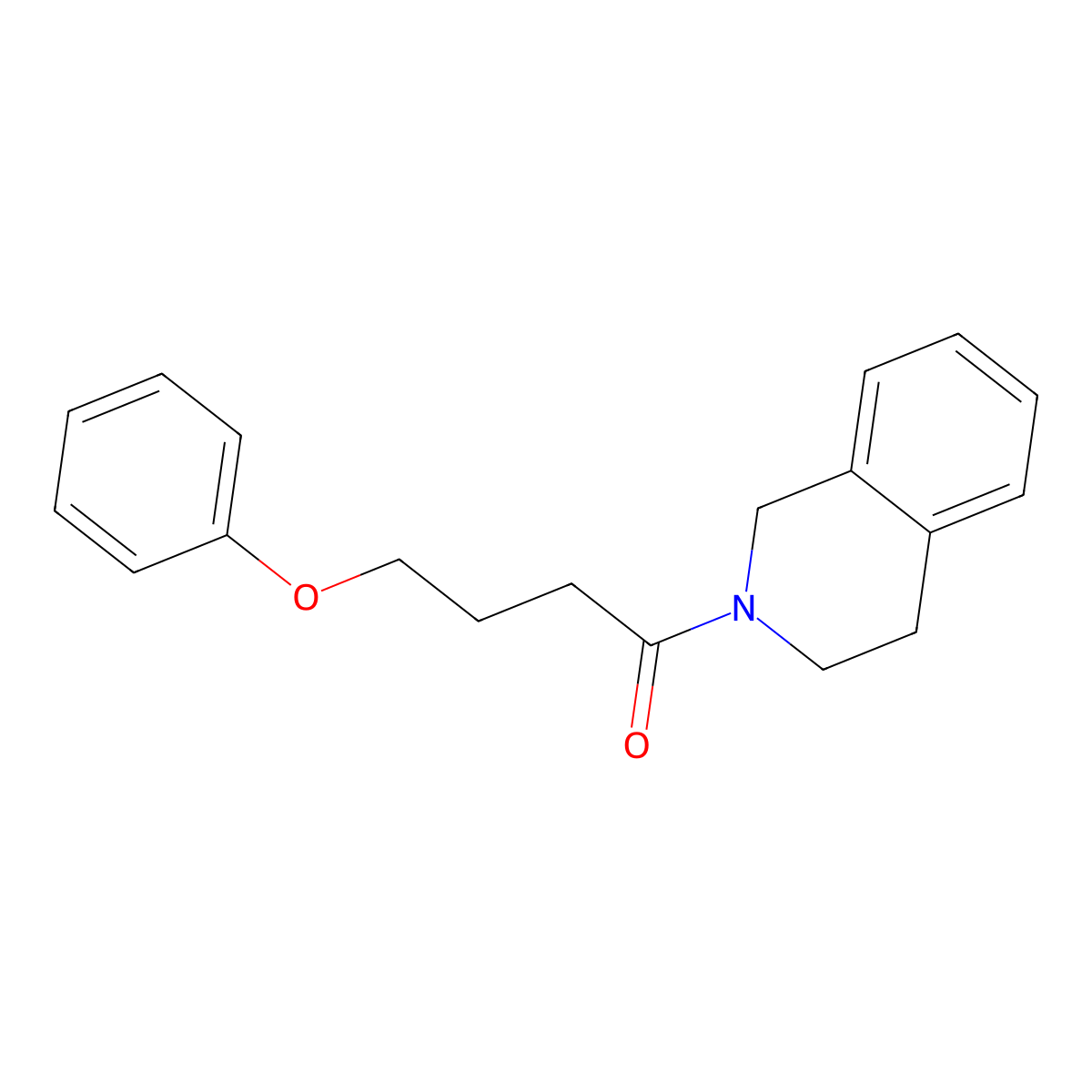1-(3,4-dihydro-1H-isoquinolin-2-yl)-4-phenoxybutan-1-one molecular structure, CAS 667409-13-4