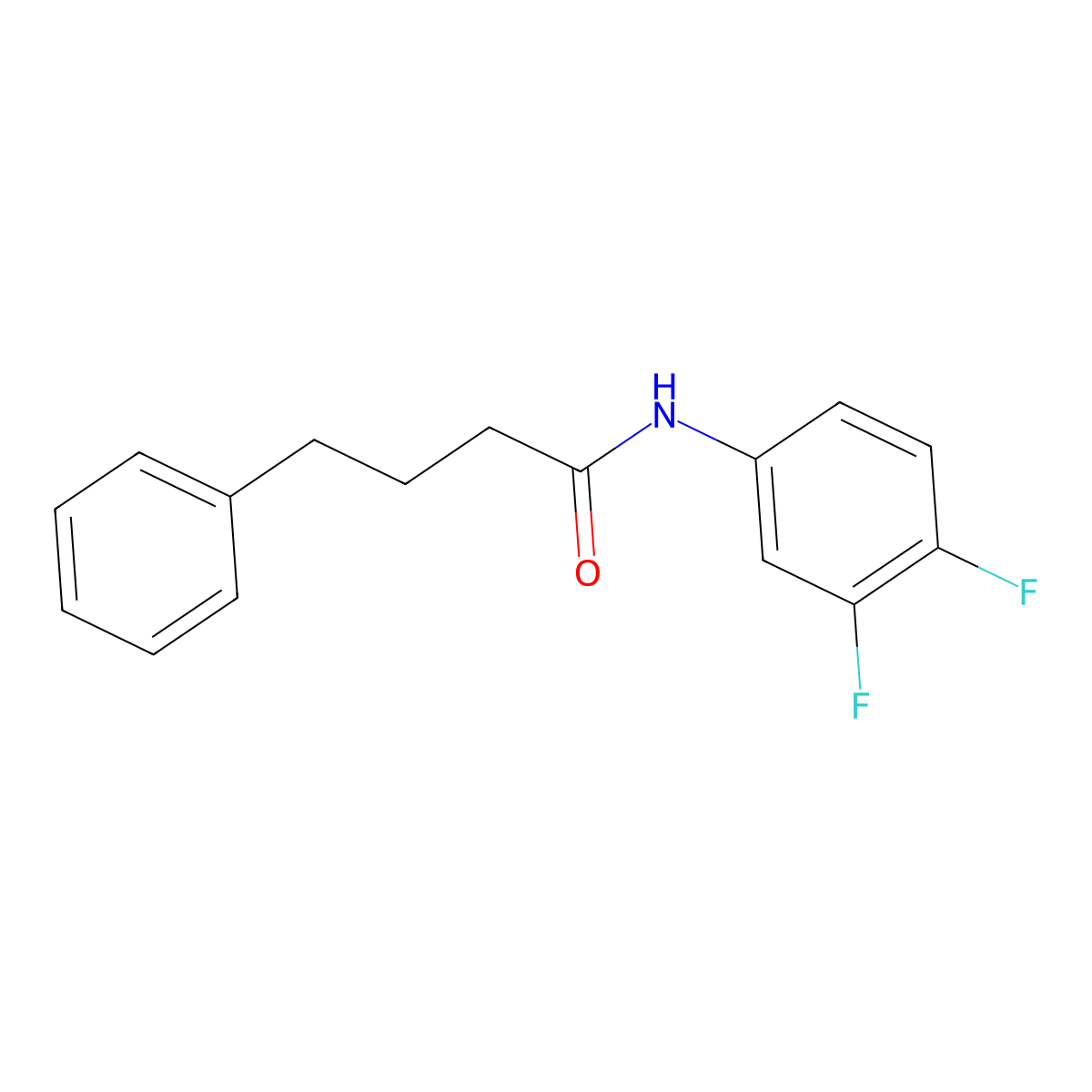 N-(3,4-difluorophenyl)-4-phenylbutanamide molecular structure, CAS 667409-15-6