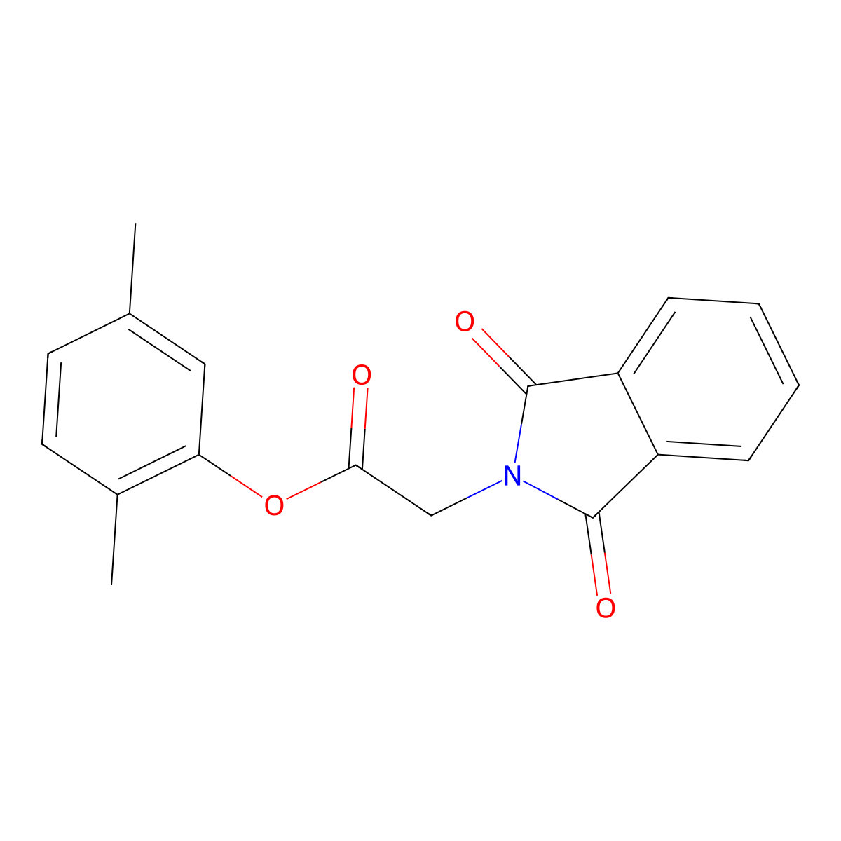 2,5-dimethylphenyl (1,3-dioxo-1,3-dihydro-2H-isoindol-2-yl)acetate molecular structure, CAS 667409-33-8