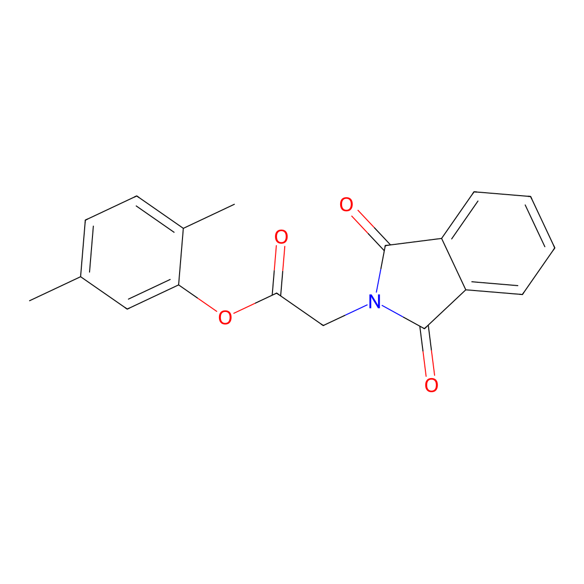 2,5-dimethylphenyl (1,3-dioxo-1,3-dihydro-2H-isoindol-2-yl)acetate molecular structure, CAS 667409-33-8