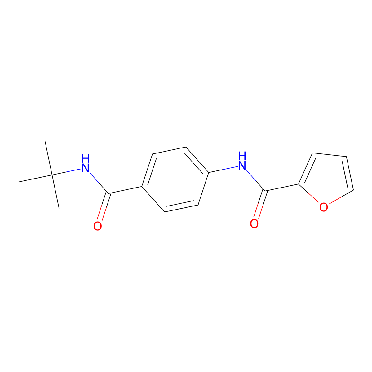 N-[4-(tert-butylcarbamoyl)phenyl]furan-2-carboxamide molecular structure, CAS 667409-56-5