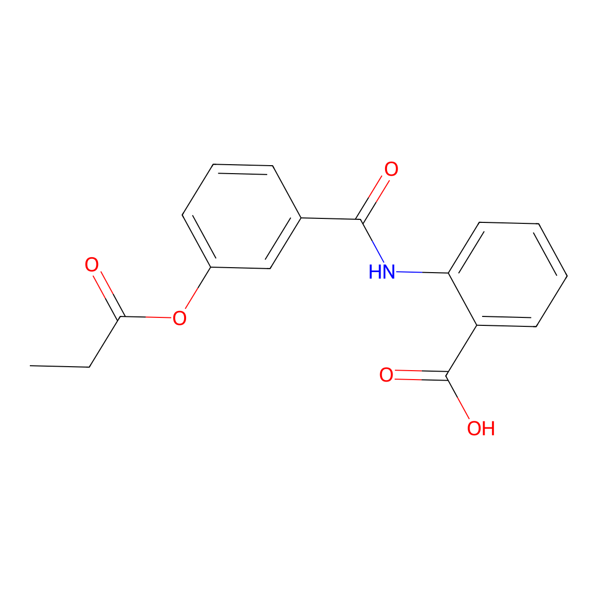 2-({[3-(Propanoyloxy)phenyl]carbonyl}amino)benzoic acid molecular structure, CAS 667409-63-4
