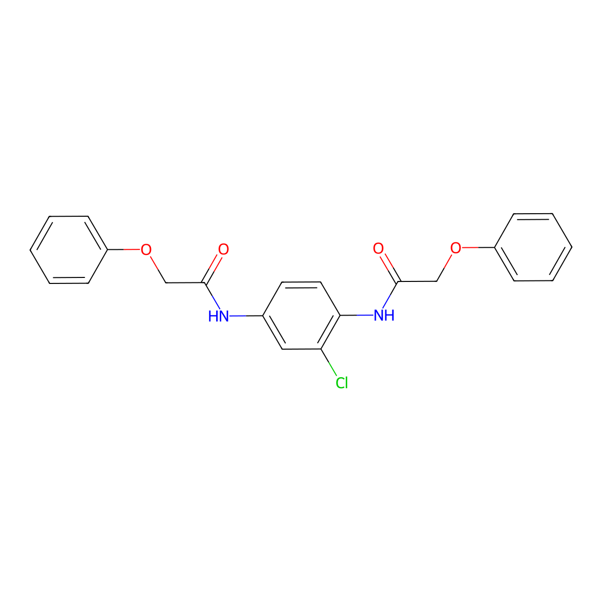 N-[3-chloro-4-[(2-phenoxyacetyl)amino]phenyl]-2-phenoxyacetamide molecular structure, CAS 667409-73-6