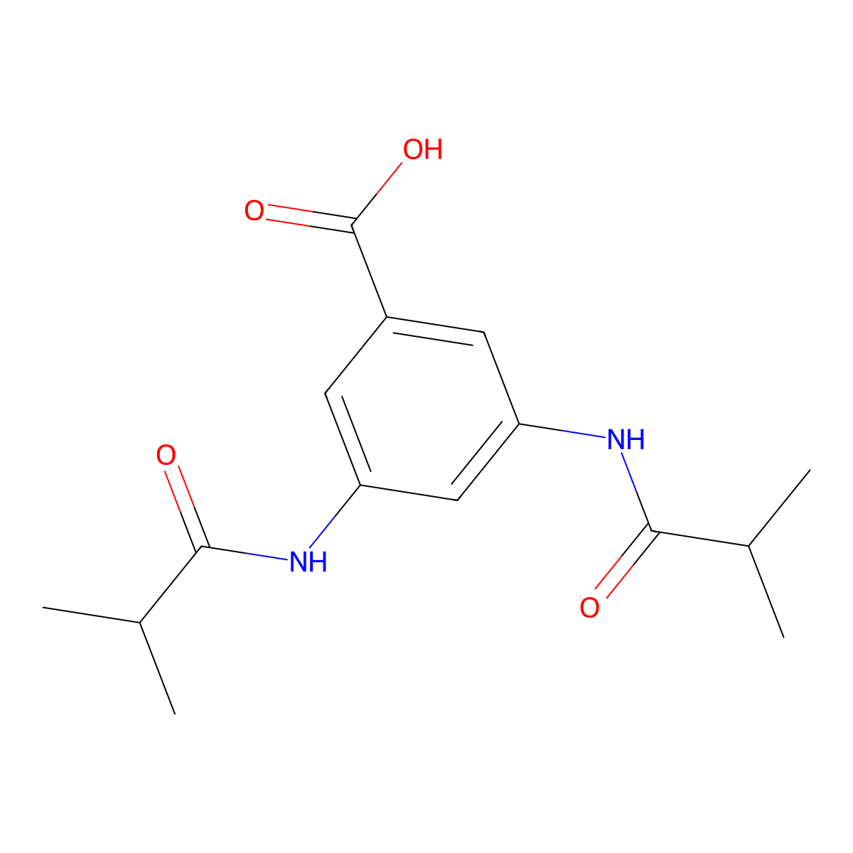 3,5-Bis[(2-methylpropanoyl)amino]benzoic acid molecular structure, CAS 667409-86-1