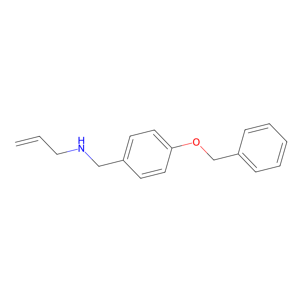 {[4-(Benzyloxy)phenyl]methyl}(prop-2-en-1-yl)amine molecular structure, CAS 66741-81-9