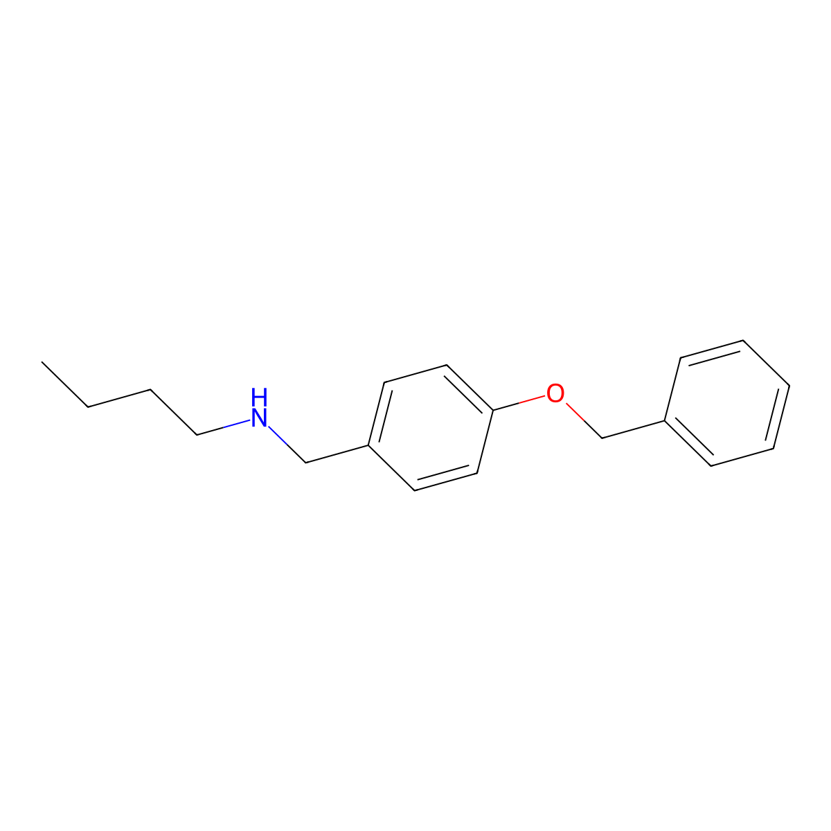 {[4-(Benzyloxy)phenyl]methyl}(butyl)amine molecular structure, CAS 66741-82-0