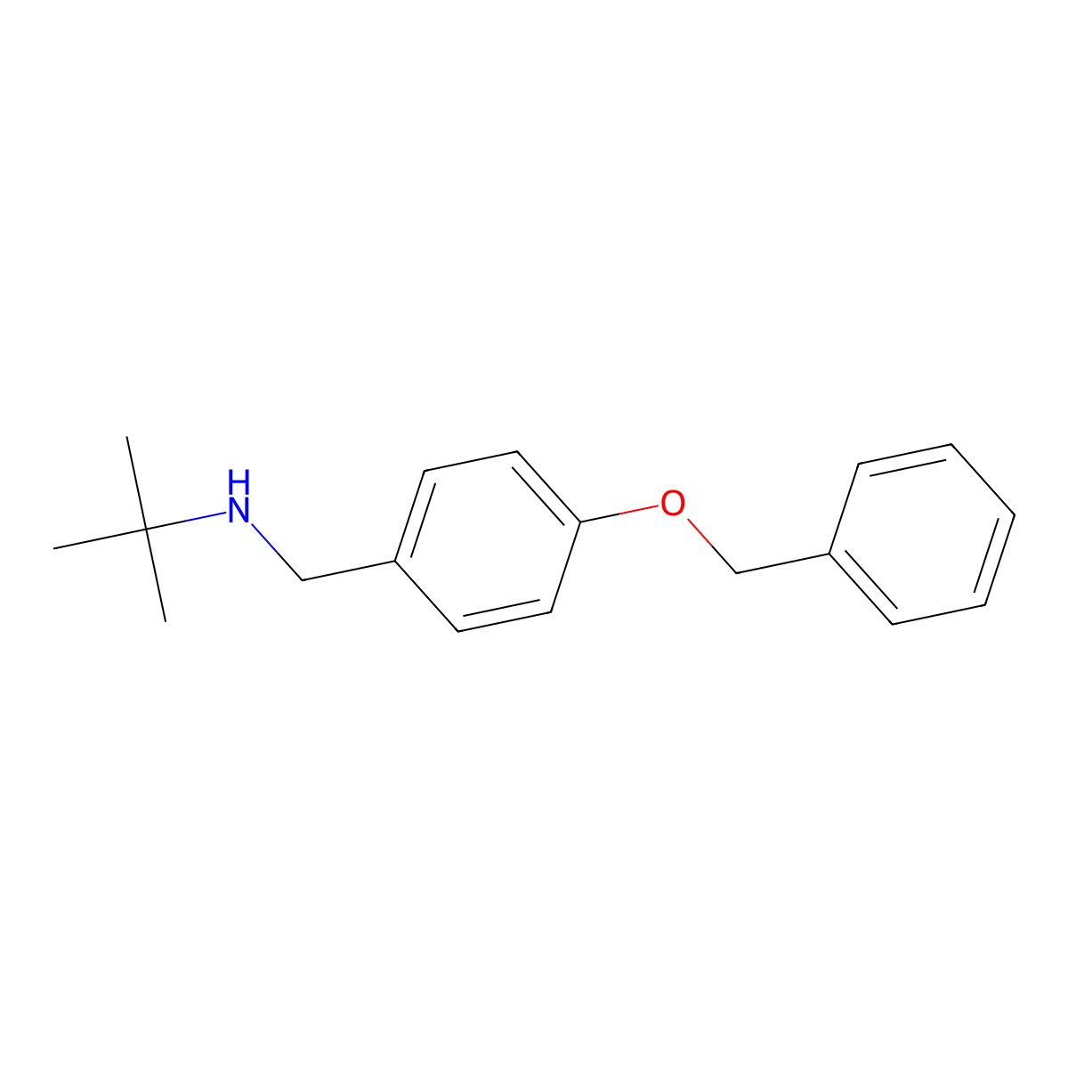 N-[4-(benzyloxy)benzyl]-N-(tert-butyl)amine molecular structure, CAS 66741-85-3