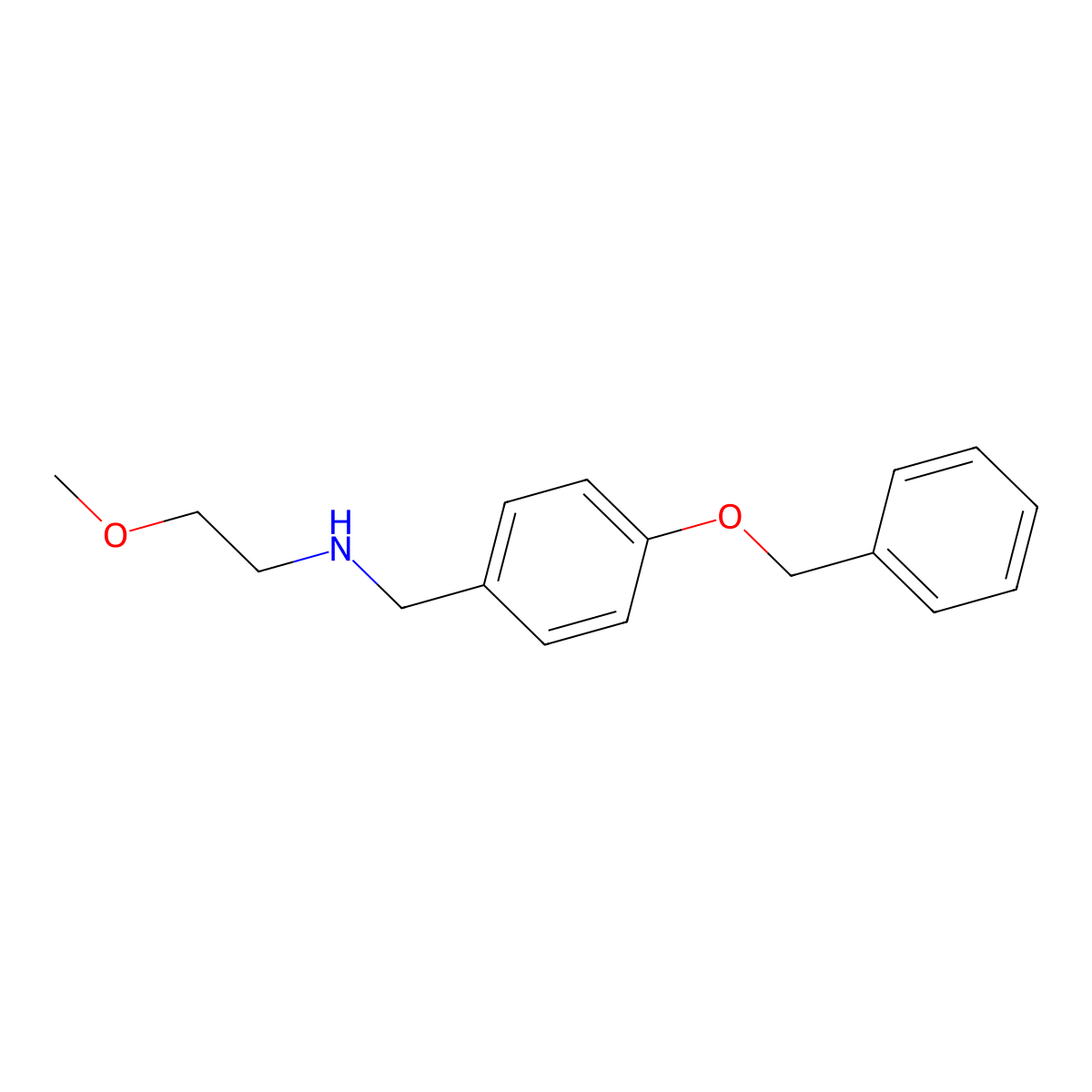 N-[4-(benzyloxy)benzyl]-2-methoxyethanamine molecular structure, CAS 66741-94-4